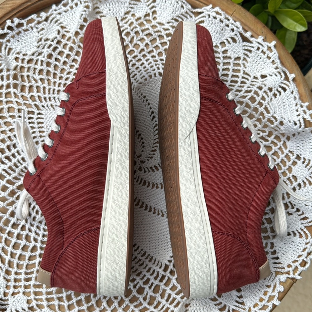 ABEO NWOT Women's Red Canvas Sneakers - Picture 6 of 9